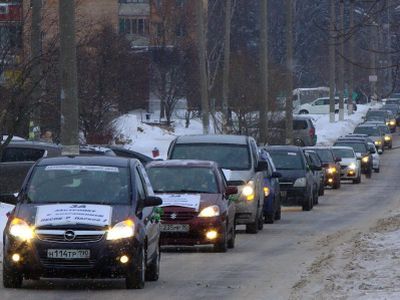 Автопробег в Селятине. Фото "ВКонтакте"