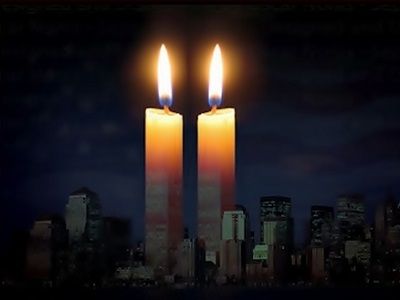 Памяти жертв теракта 11 сентября 2001 г. в Нью-Йорке. Источник - hostingpics.net