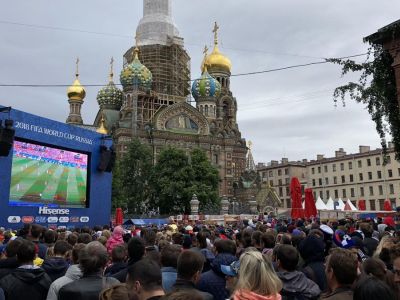 Фан-зона в Петербурге во время ЕВРО-2020. Фото: Eurosport