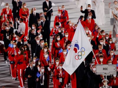 Сборная РФ на открытии Олимпиады в Токио. Фото: Reuters