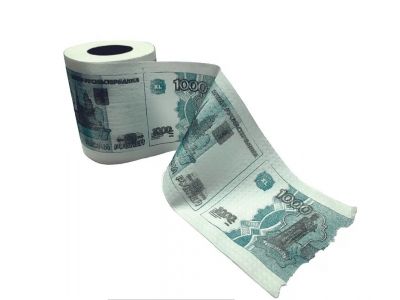 Туалетная бумага с изображением тысячерублевой купюры. Фото: Ozon